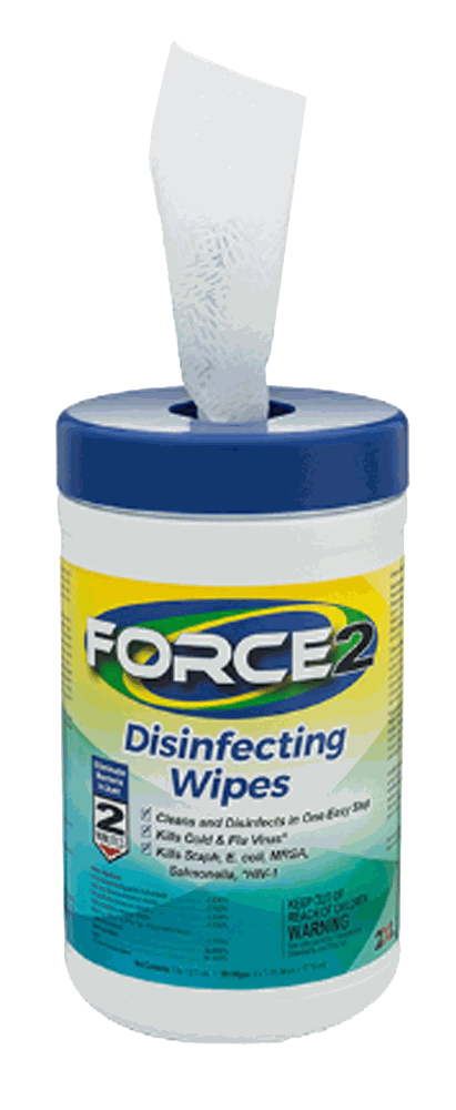 Disinfectant wipes 2XL-406 Force2 Disinfecting Wipes 2Minute Formula 180 Count Canister